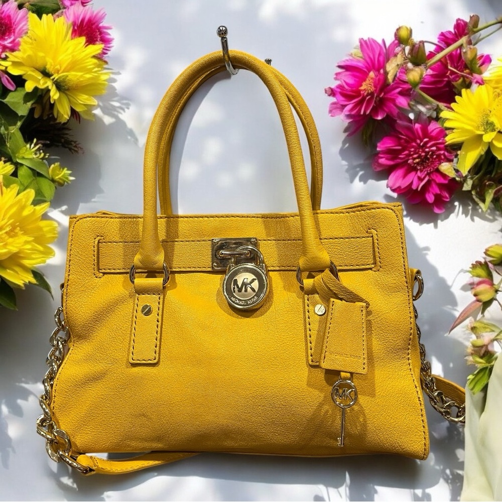 Michael Kors Yellow Satchel Bag